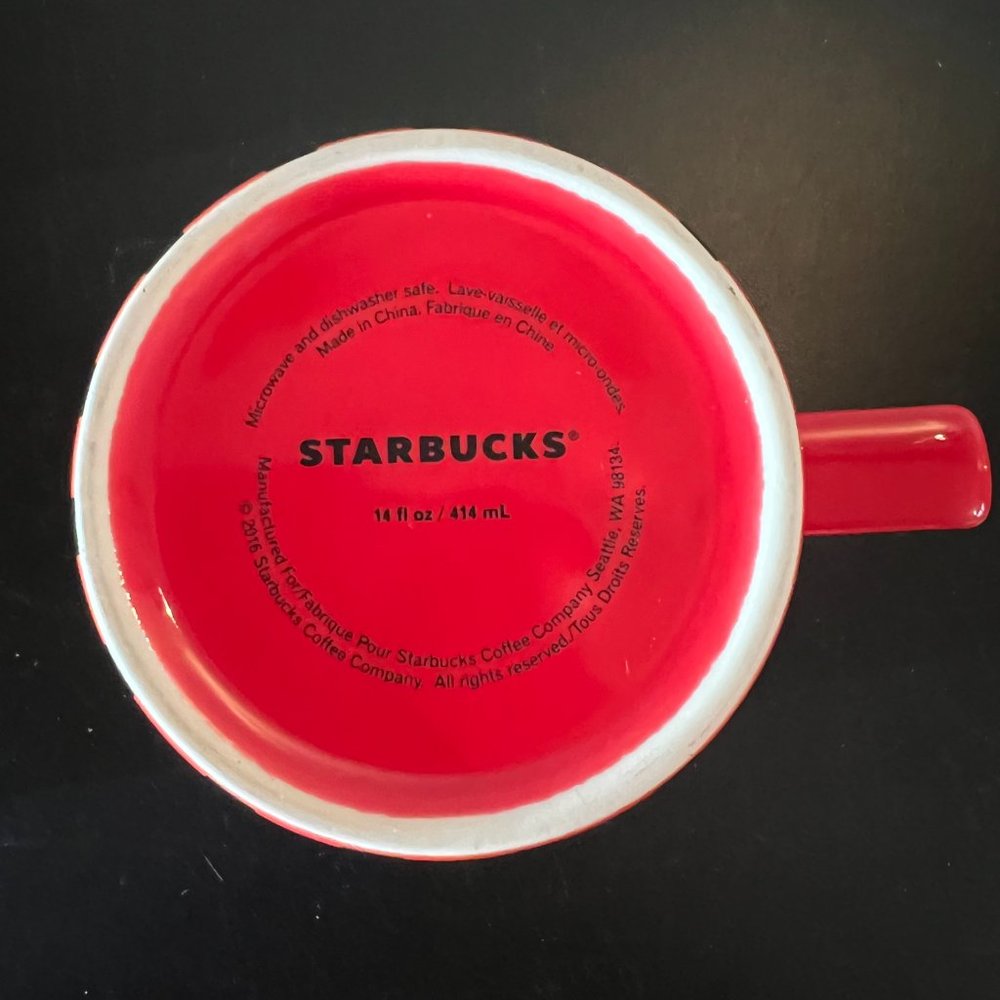 Vintage Starbucks Red and Black  Lumberjack Checkered Buffalo Plaid Coffee Mug - Picture 3 of 5